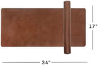 Premium Leather Desk Mat, Full Grain Leather Desk Pad Protector & Desk Blotter, Waterproof Non-Slip Writing Surface for Keyboard, Mouse & Laptop, Desk Pad for Home & Office (Tobacco, Medium) - Image 4