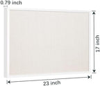 OWLKELA Linen Cork Bulletin Board, 17"x23", White Framed - Image 2