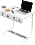 Table-Mate TV Tray Table | Portable Desk Folding Dinner Tray, Couch Table Trays for Eating Snack Food, Portable Laptop Desk, Bed Trays for Eating | Adjustable TV Trays with 3 Angles and Cup Holder by Table-Mate
