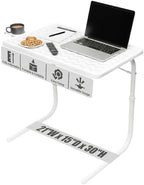 Table-Mate TV Tray Table | Portable Desk Folding Dinner Tray, Couch Table Trays for Eating Snack Food, Portable Laptop Desk, Bed Trays for Eating | Adjustable TV Trays with 3 Angles and Cup Holder by Table-Mate