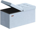 SONGMICS Foldable Storage Ottoman with Flipping Lid, 30 Inch Velvet Bench by SONGMICSbySONGMICSHOME