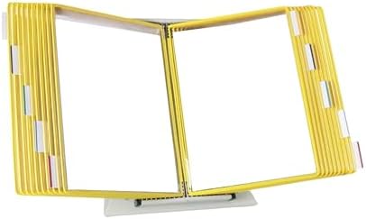 Tarifold Desktop Reference Display System, 20 Pockets, Expandable, Yellow by TARIFOLD