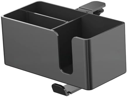 4 in 1 Desk Cup Holder Phone Pen Storage Box Hook Desktop Organizer for Headphones and Mugs, Black - Image 7
