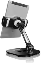Tablet Stands and Holders Adjustable: Tablet Cell Phone Holder 360 Degree Swivel Angle Rotation for 4 to 11 inches Tab Phone iPad Samsung Galaxy Perfect POS Kitchen Bedside Office Table Reception by PWR