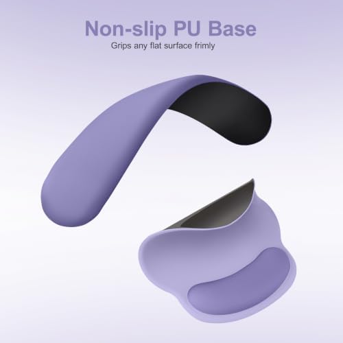 MOSISO Wrist Rest Support for Mouse Pad&Keyboard Set, Lavender Purple - Image 4