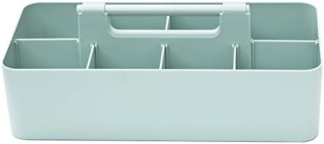 -Large Portable Caddy, DIY Dividers, 8 Compartments, School Office Supplies Home Business Organizer,Portable Basket with Handle Storage Organizer Modern Made in USA (4 PACK, Mint) - Image 4