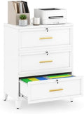3 Drawer File Cabinet with Lock, Small Filing Cabinet for Home Office by Unknown