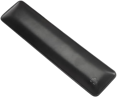 Bailey Full Size by Castle - Leather Ergonomic Computer Wrist Rest Pad for Keyboards with Around 104 Keys - Firm Keyboard Wrist Support for Typists, Gaming, and Heavy Office Use (Nightfall, Full Size) by Castle
