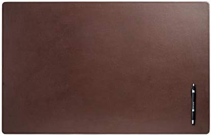 Dacasso Pad Without Side Rails Luxury Leather Blotter for Writing-Executive Desk Surface Protector, 30” x 19”, Chocolate Brown by Dacasso
