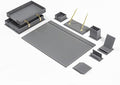 MOOGCO Bonded Set - Desk Accessories - Leather Desk Organizer - Bonded Leather Set - Office Desk Accessories - Home Office Accessories - Desk Supplies - Leather Desk Set - Office Accessories by MOOGLLC