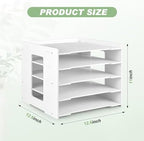 Juexica 2 Pack 5 Tier Scrapbook Paper Organizer, 11 x 12.6 x 12.6 Inch - Image 3