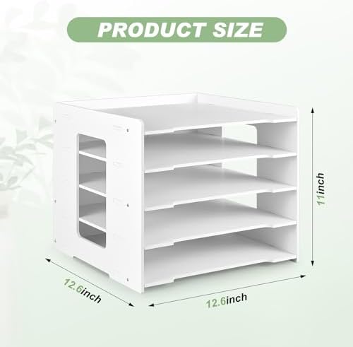 Juexica 2 Pack 5 Tier Scrapbook Paper Organizer, 11 x 12.6 x 12.6 Inch - Image 3