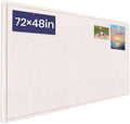 Large Bulletin Board 72" x 48" Felt Cork Board - Decor Pin Board, Oatmeal by Hrrtyueg