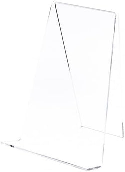 Plymor Clear Acrylic Book Easel with 1.875" Flat Ledge, 8.25" W x 7.75" D x 10.75" H (6 Pack) by Plymor