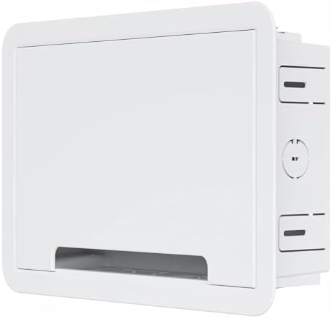 9'' in-Wall Media Box & Recessed Outlet Box with Cable Management - Structured Media Enclosure Compatible with Streaming Media Players - WiFi Friendly Design by Unknown