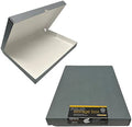 Lineco Clamshell Archival Storage Box, 13.5x19.5x1.75 Inch, Gray, Pack of 2 by Lineco
