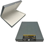 Lineco Clamshell Archival Storage Box, 13.5x19.5x1.75 Inch, Gray, Pack of 2 by Lineco