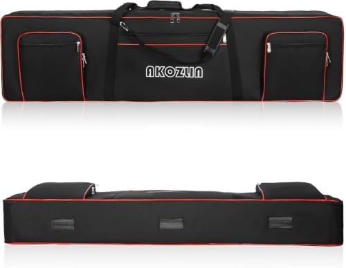 AKOZLIN 88 Key Keyboard Case, Soft Padded Keyboard Gig Bag, Piano Bag - Image 6