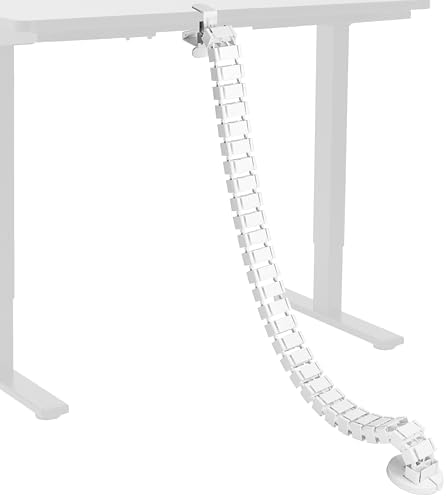 VIVO White Clamp-on Desk Vertebrae Cable Management Kit, DESK-AC01P-W by VIVO