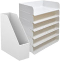 TRU RED Side Load Letter Tray and Plastic Magazine File, White by TRURED