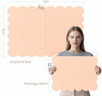 Scalloped Bulletin Board 24x18 inches, Decorative Felt Pin Board for Wall - Image 2