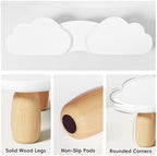 AFOOYO Dual Monitor Stand Riser,Rainbow Cloud Desktop Computer Stand for 2 Monitors,Adjustable Length and Angle Multifunctional Desktop Organizer Stand for Laptop, PC, Computer, Printer,White - Image 6