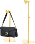 Purse Display Stand, 2 Pack Heart-shape Display Rack Stainless Steel Handbag Purse Holder Gold Hanging Hook Stands Adjustable Height Table Ornament Jewelry Towers for Home Store Boutique Counter by MCKECHSIONDISPLAYWORLDWIDE
