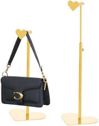 Purse Display Stand, 2 Pack Heart-shape Display Rack Stainless Steel Handbag Purse Holder Gold Hanging Hook Stands Adjustable Height Table Ornament Jewelry Towers for Home Store Boutique Counter by MCKECHSIONDISPLAYWORLDWIDE