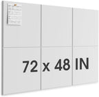 MaxGear Extra Large Bulletin Board 72" x 48", White Felt Wall Tiles Pushpin by MaxGear