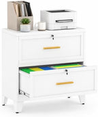 2 Drawer File Cabinet with Lock, Small Filing Cabinet for Home Office by Unknown