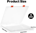 Rainmae 12"x12" Scrapbook Paper Storage, Stackable Plastic File Storage Box, Craft Paper Organizer Case, Textured Papers Storage Containers for Board Game, Document, Magazine, Art Supplies (6 Pack) - Image 2