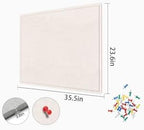 Bulletin Board 36" x 24" Felt Cork Board - Decorative Pin Board, Oatmeal - Image 5