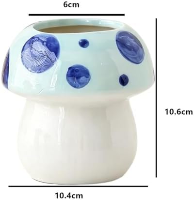 Elegant Cute Mushroom Ceramic Pen Holder Creative Desk Organizer for office - Image 2
