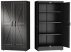 GAIOUS 43.3'' Tall Kitchen Pantry Cabinet, Black Metal Storage Cabinet by GAIOUS
