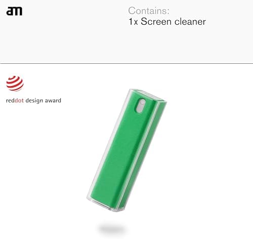 am Screen Cleaner Mist Spray with Microfiber Cloth Around – Alcohol-Free, Streak-Free Screen Cleaning Kit for Smartphones, Tablets, Laptops, Smart TVs & Car Screens, 1 Pack, Green - Image 2