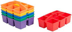 ECR4Kids 6-Compartment Large Plastic Caddy, Multipurpose Organization, Primary, 6-Pack by ECR4Kids