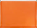 JAM PAPER Plastic Envelopes with Zip Closure - Letter Booklet - 9 3/4 x 13 - Orange - 12/Pack by JAMPaper
