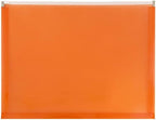 JAM PAPER Plastic Envelopes with Zip Closure - Letter Booklet - 9 3/4 x 13 - Orange - 12/Pack by JAMPaper