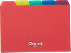 Oxford 41 (1000 PK) Ruled Index Cards, 4" x 6", White, 1,000 Cards (10 Packs of 100) (41) & Poly Index Card Guides, Alphabetical, A-Z, Assorted Colors, 4" x 6" Size, 25 Guides per Set (73154) - Image 6