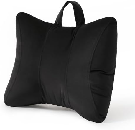 Lumbar Pillow for Car Seat and Office Chair, Classic Black by Ailuteie