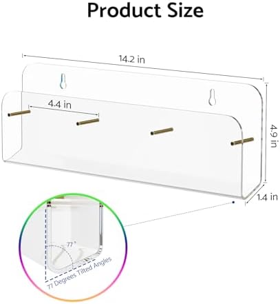 HIIMIEI Brochure Holder Wall Mount: 2-Pack Acrylic Modular Flyer Rack - Image 7