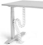 VALU Under Desk Cable Organizer, 49in - White, with Magnet by VALU