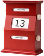 Rotatable Perpetual Desktop Calendar, Permanent Calendar, Office Desk Decor, Business Table Accessory, Rotating Design (Red) by Unknown