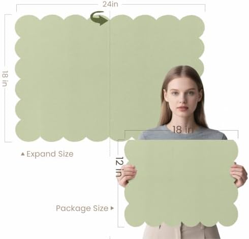 Scalloped Bulletin Board 24x18 inches, Decorative Felt Pin Board for Wall - Image 3