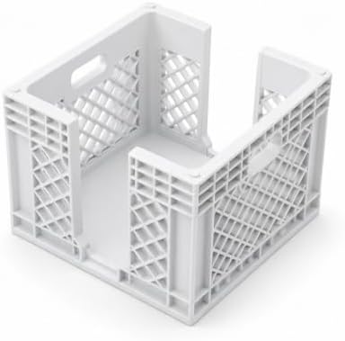 Mini Milk Crate Sticky Note Holder Compatible with 3 x 3 Inch Pads, white by Unknown