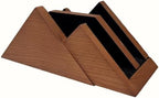 Dual Laptop Holder Vertical Stand 2 Slots Wooden - Light Brown (Oak Color) - Vertical Holder for Desk, MacBook Pro & Air, Desktop Organizer Made of Natural Wood, Adjustable Stand for Notebooks - Image 2