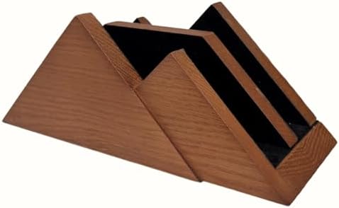 Dual Laptop Holder Vertical Stand 2 Slots Wooden - Light Brown (Oak Color) - Vertical Holder for Desk, MacBook Pro & Air, Desktop Organizer Made of Natural Wood, Adjustable Stand for Notebooks - Image 2