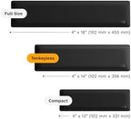 Glorious Gaming Padded Keyboard Wrist Rest (TKL 25mm Thick) - Anti-Fray Stitched Edges, Smooth Cloth Surface, Anti-Slip Rubber Base, Medium Firmness, 360 x 100 x 25mm - Black - Image 4