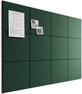 Bumusty 48"x 36" Large Felt Bulletin Board Tiles, Pine Green by BUMUSTY