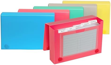 C-Line Index Card Case for 3 x 5 Inch Index Cards, Assorted Colors, Set of 24 Cases (58335-24) by C-Line